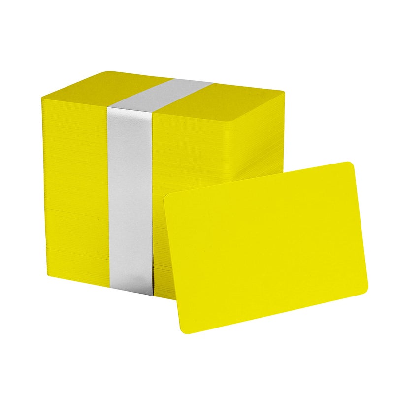 easyIDea Pack of 500 Yellow CR80 PVC Cards | 30 mil by easyIDea - Image 2